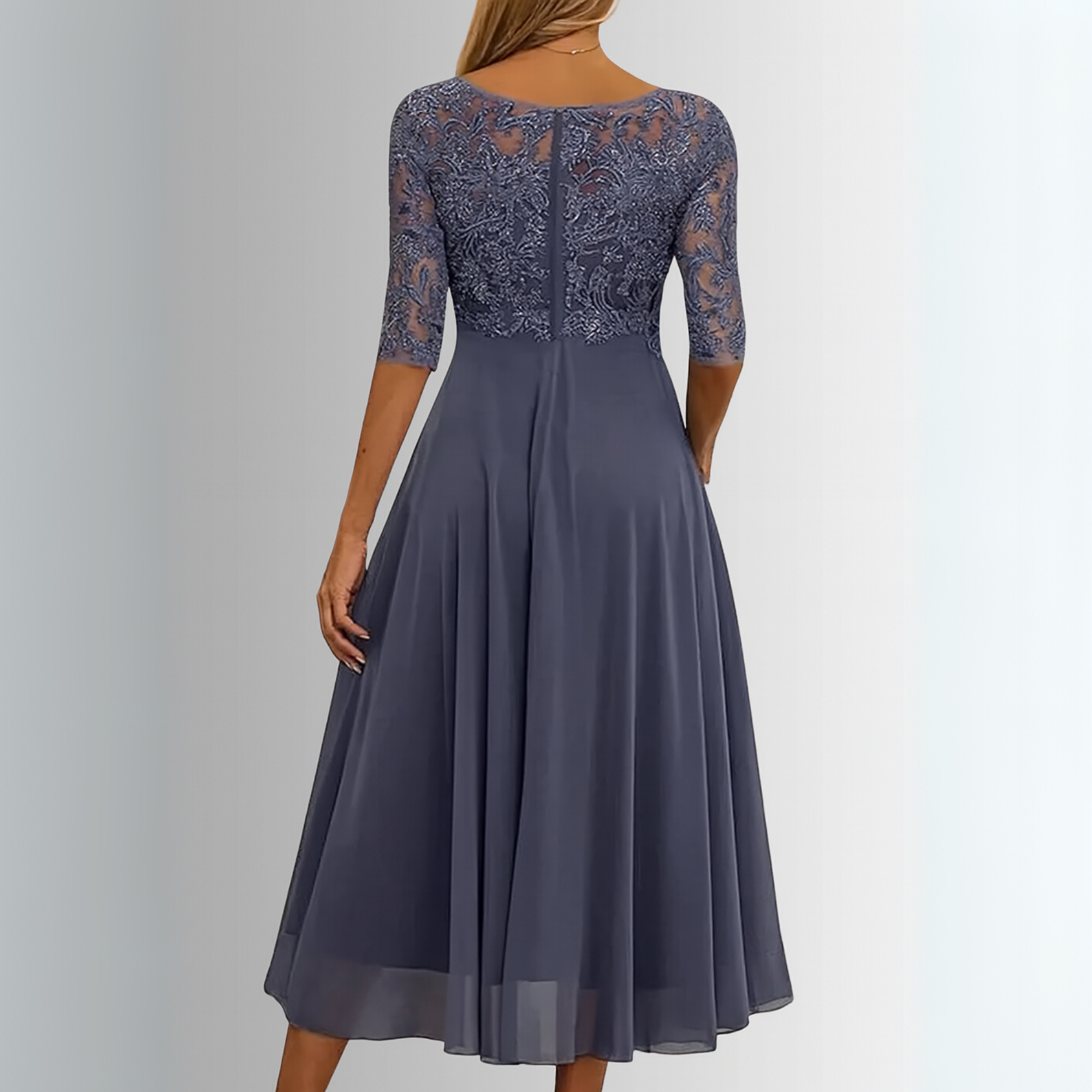 Flowy Elegant Lace Midi Dress