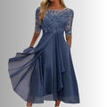 Flowy Elegant Lace Midi Dress