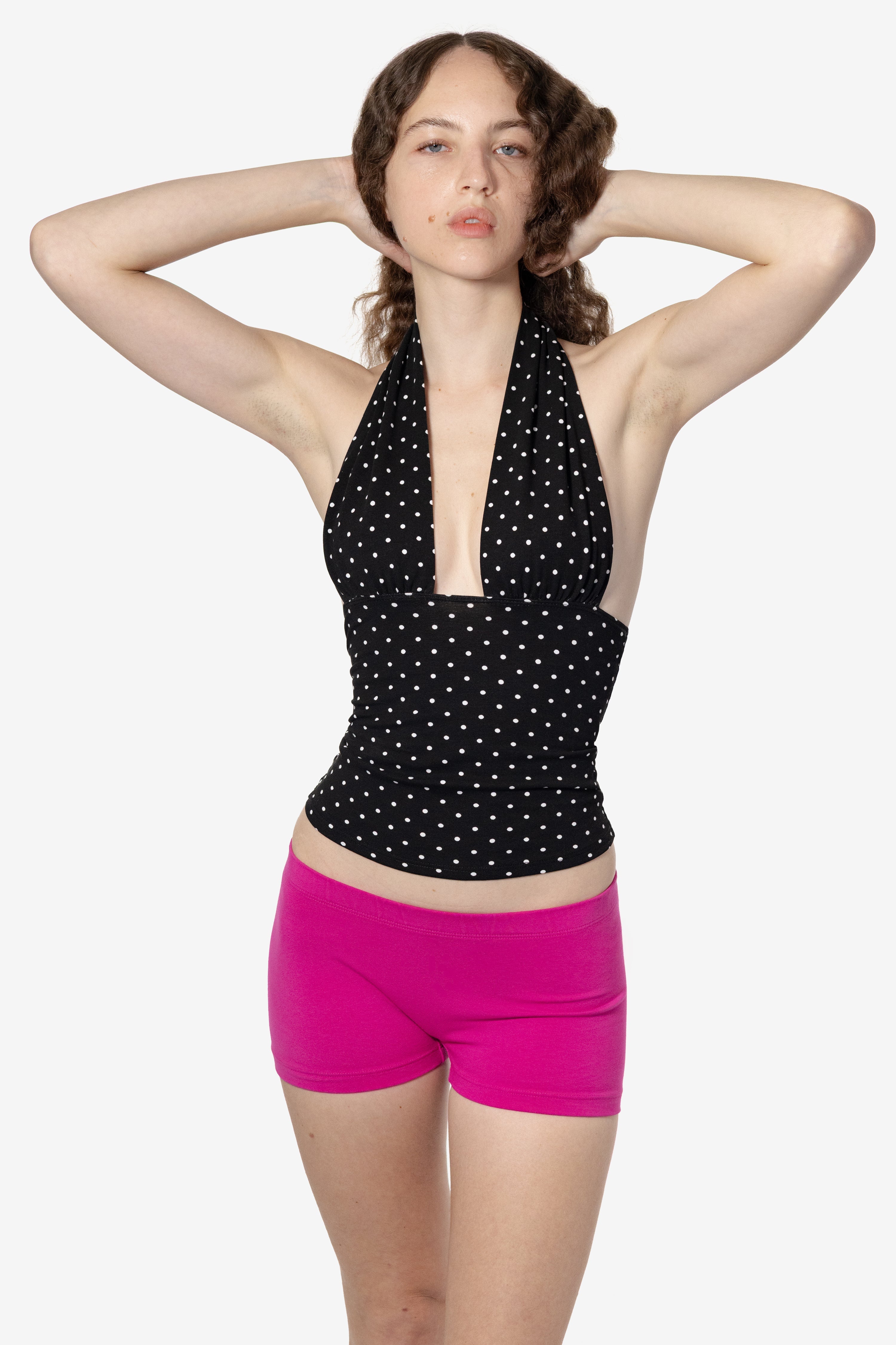 Flirty Printed Ruched Halter Top