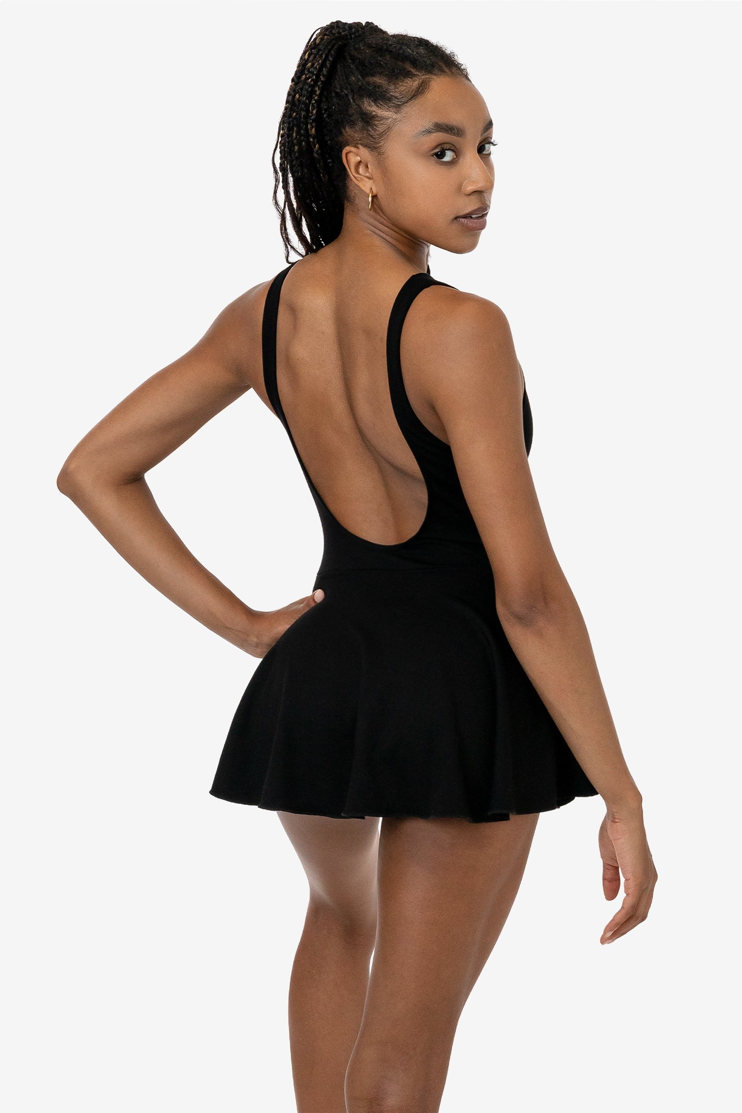 Elegant Ponte Boatneck Skirted Dance Dress