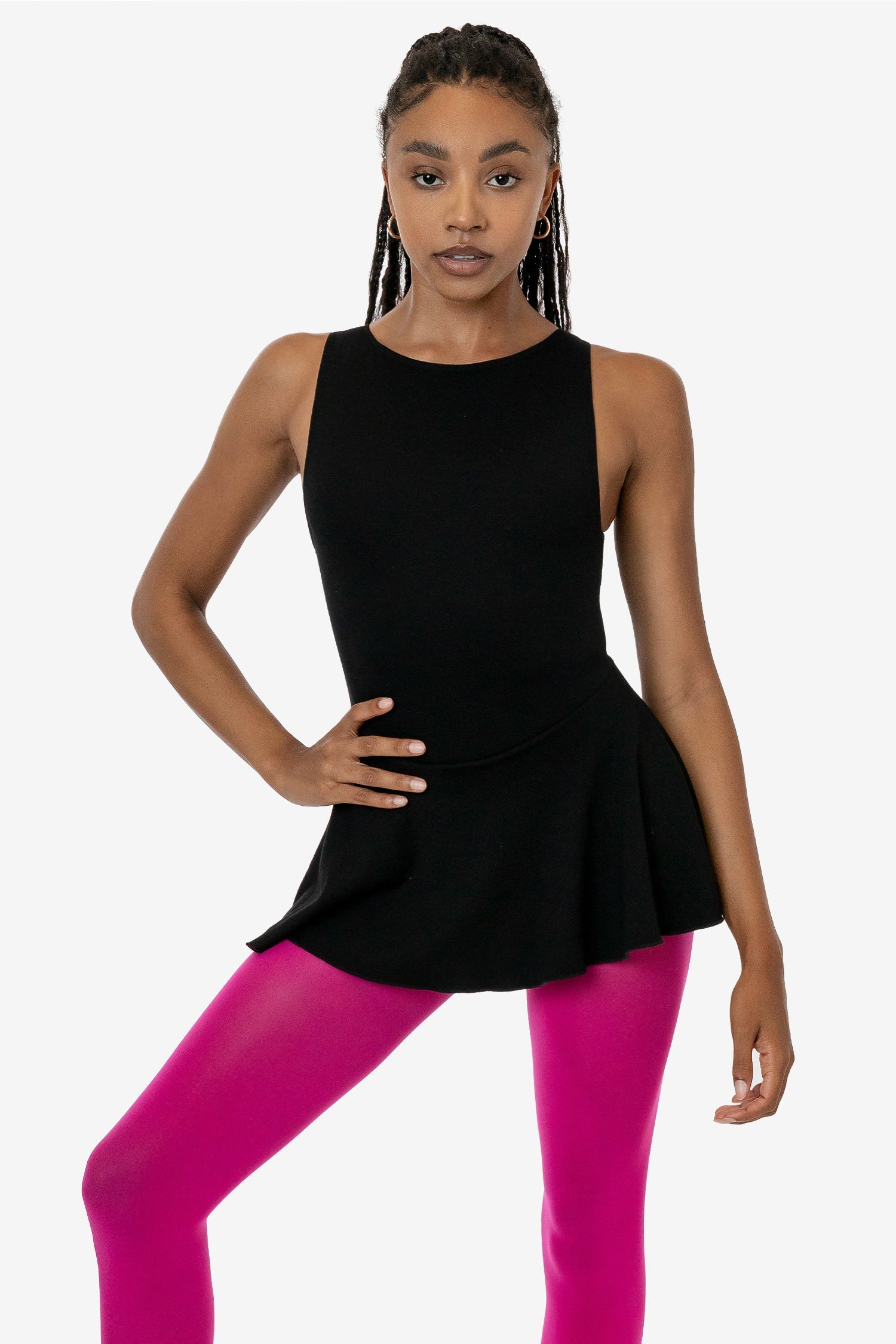 Elegant Ponte Boatneck Skirted Dance Dress