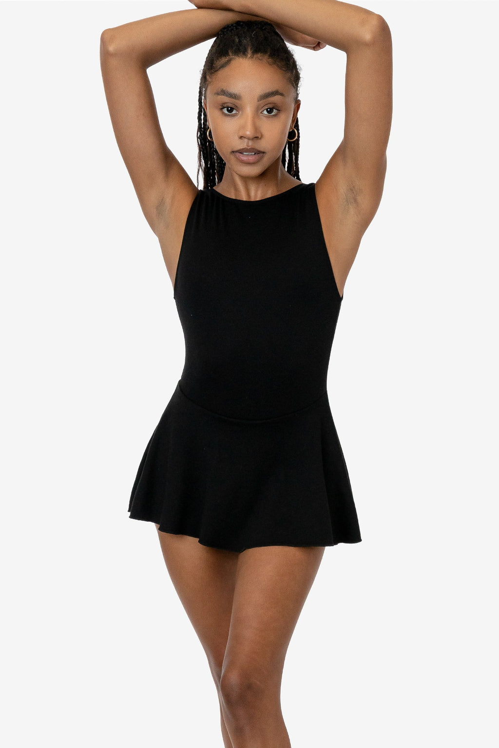 Elegant Ponte Boatneck Skirted Dance Dress