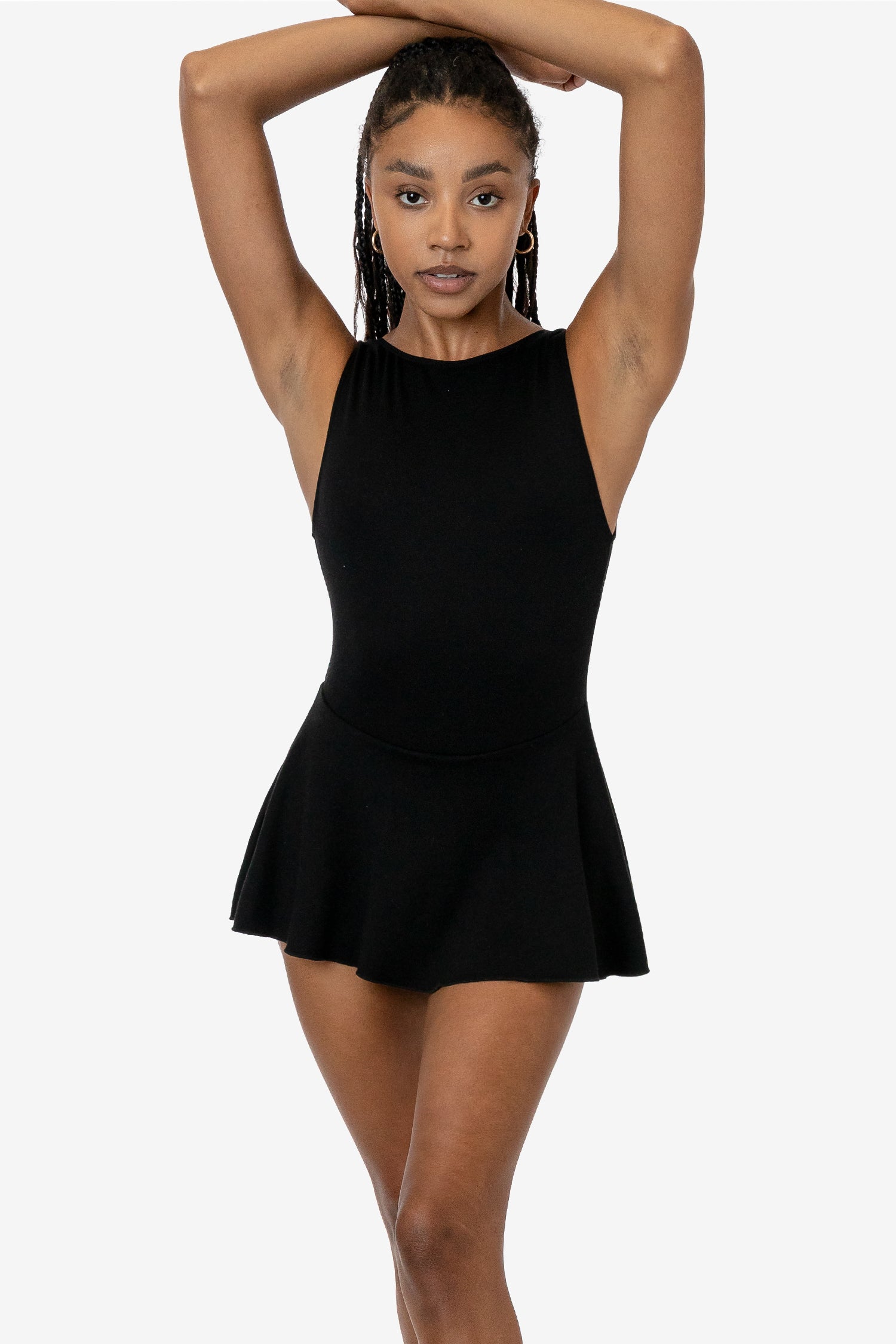 Elegant Ponte Boatneck Skirted Dance Dress