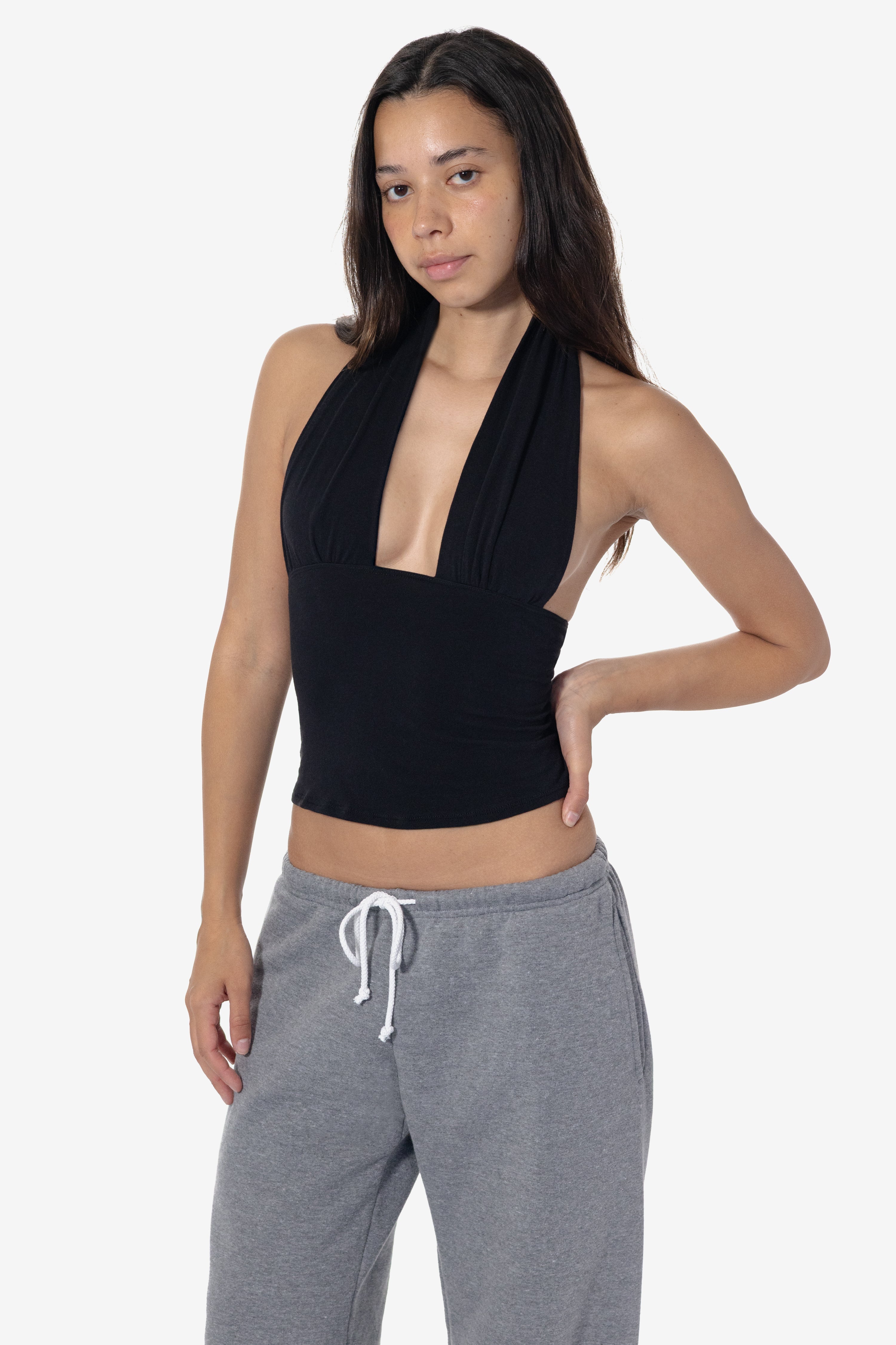 Breezy Cheesecloth Ruched Halter Top
