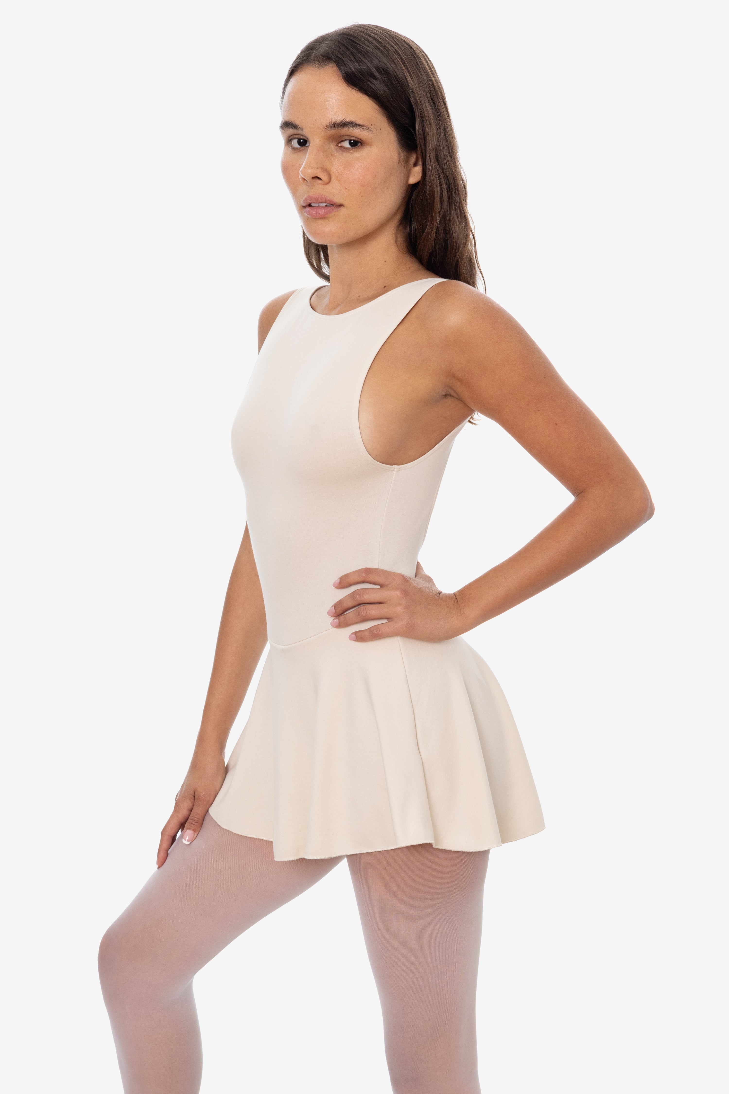 Elegant Ponte Boatneck Skirted Dance Dress