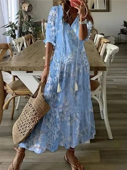 Flowy Boho Maxi Dress – Effortlessly Chic & Flattering